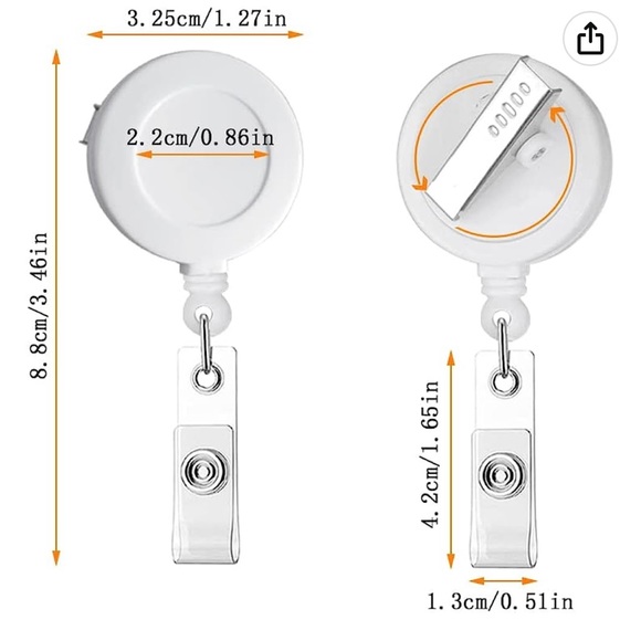 Retractable ID Name Badge Holder reel White w
Alligator Swivel Clip 4th of July - Picture 6 of 9